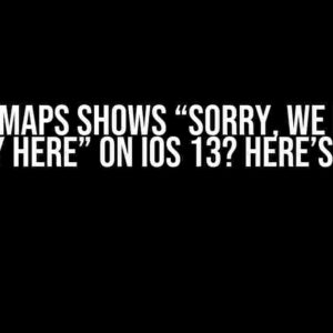 Google Maps shows “Sorry, we have no imagery here” on iOS 13? Here’s the Fix!